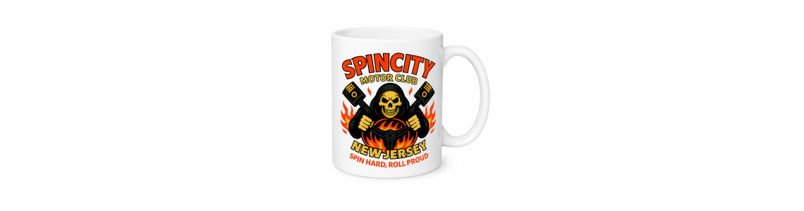 SpinCity Motor Club 15 oz Collector’s Mug