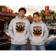Spin City Motor Club White Unisex Crewneck Sweatshirt