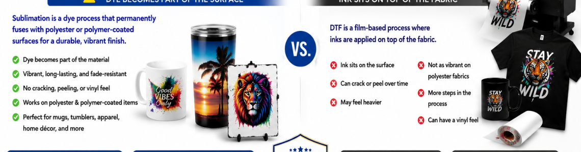 Sublimation vs. DTF Printing: Which Method Is Right for Your Business?